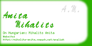 anita mihalits business card